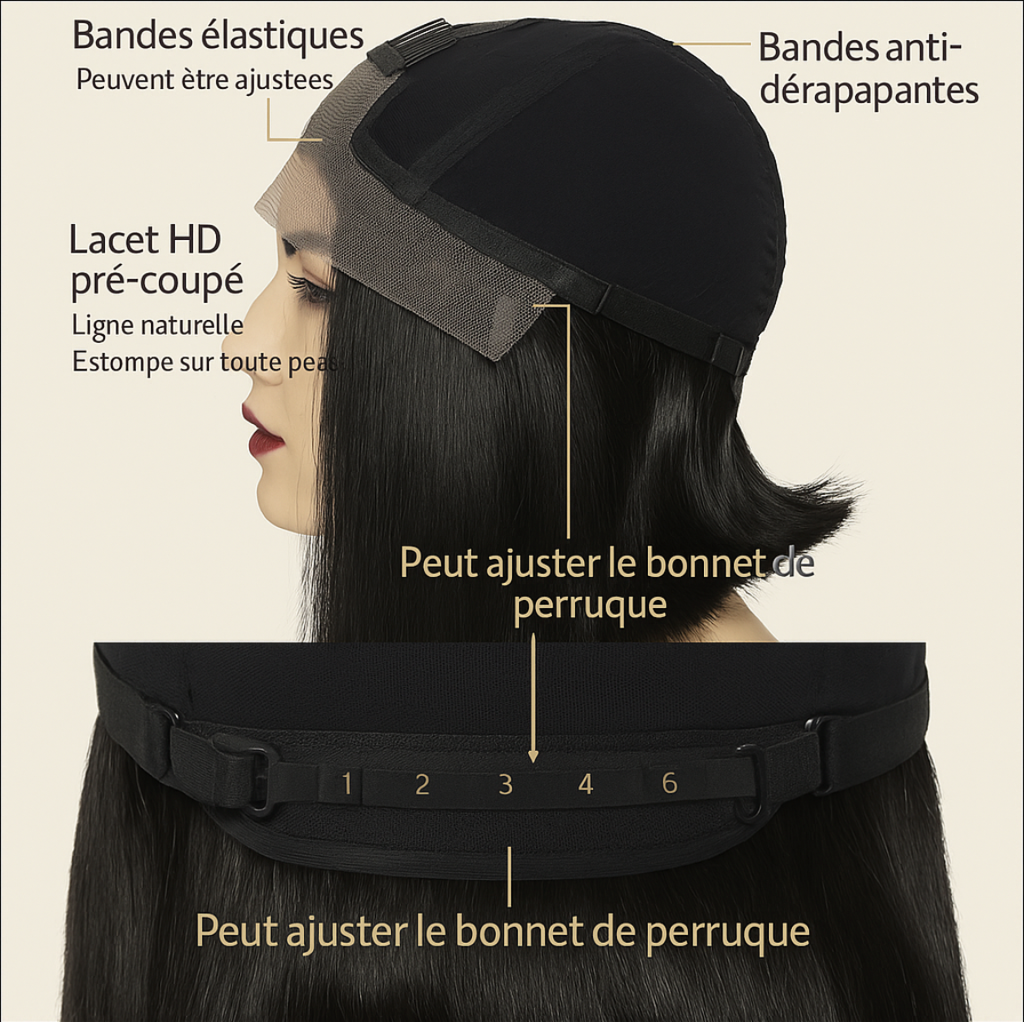 GlueLess Premium Lisse - Facile à Poser, Ultra Naturelle
