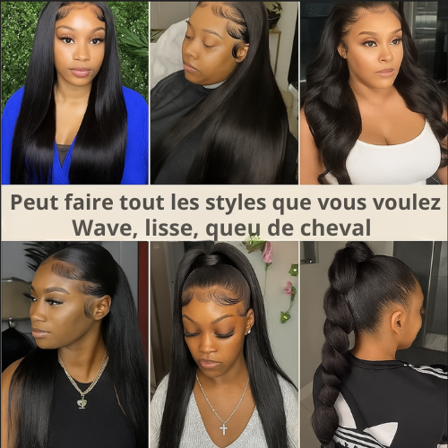GlueLess Premium Noir – Facile à installer, ultra naturelle