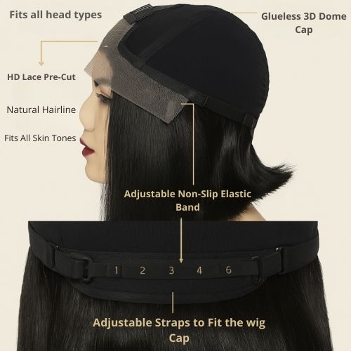 Glueless HD, Undetectable Natural Lace.