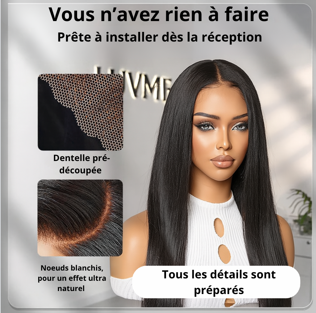 4x4 HD Lace Straight Glueless Wig – Natural Look