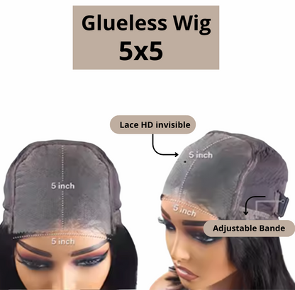 Glueless HD, Undetectable Natural Lace.