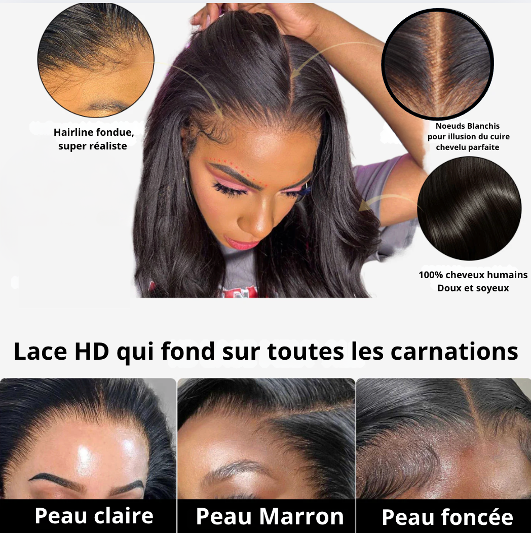 4x4 HD Lace Straight Glueless Wig – Natural Look