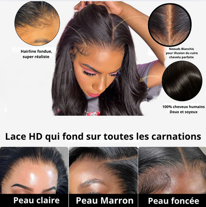 4x4 HD Lace Straight Glueless Wig – Natural Look