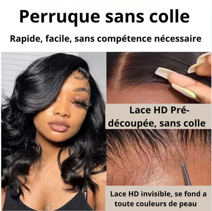 HD Lace Body Wave Bob Wig, Short Hair Glueless, 7x5.