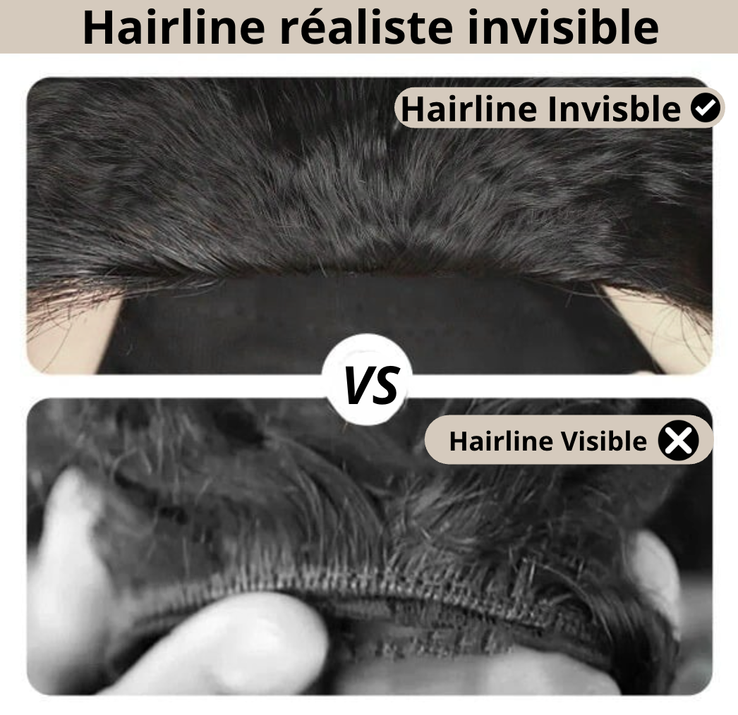 3 in 1 Half Wig | Curly Wig with Drawstring, Natural Hairline, 100% Human Hair