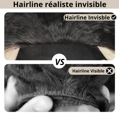 3 in 1 Half Wig | Curly Wig with Drawstring, Natural Hairline, 100% Human Hair